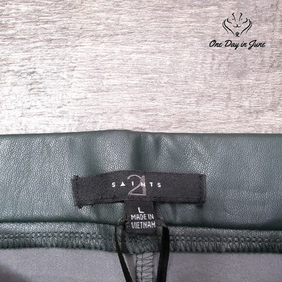21 Saints Faux Leather Pants Size L - Picture 2 of 6
